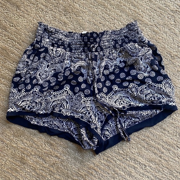 Patrons of Peace Pants - Comfy shorts - navy and white size XS